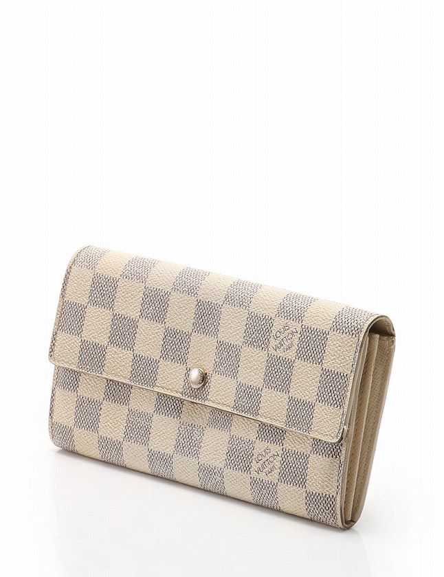 ルイヴィトン LOUIS VUITTON ポルトフォイユ サラ ダミエ アズール