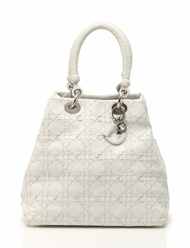 クリスチャンディオール Christian Dior ハンドバッグ 白 ホワイト  