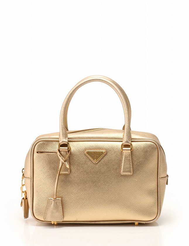 プラダ PRADA ハンドバッグ ゴールド サフィアーノ レザー BN1113 