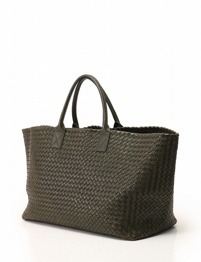 ボッテガヴェネタ BOTTEGA VENETA トートバッグ カーキ 緑 イントレ 