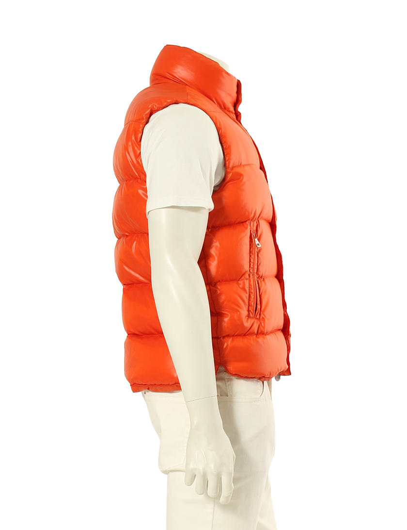 モンクレール MONCLER ダウンベスト オレンジ ハイネック M アウター 2 
