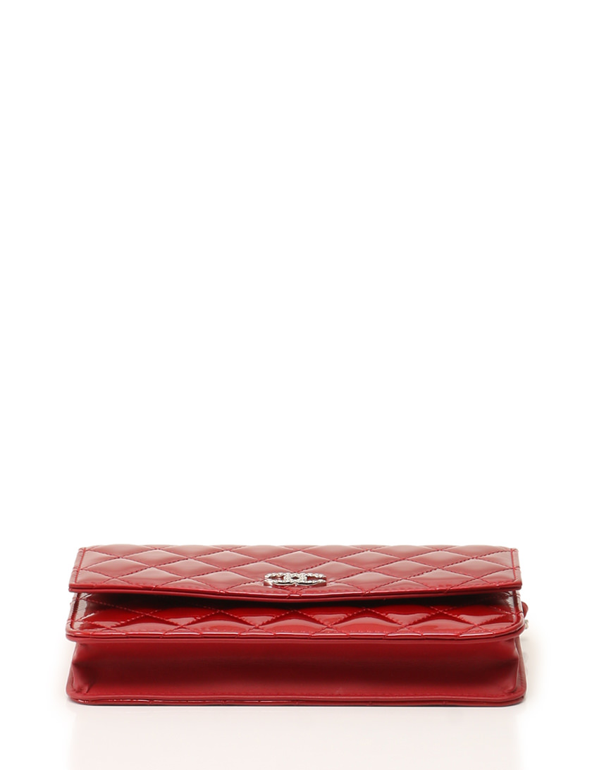 シャネル CHANEL マトラッセ 長財布 チェーン ウォレット 赤