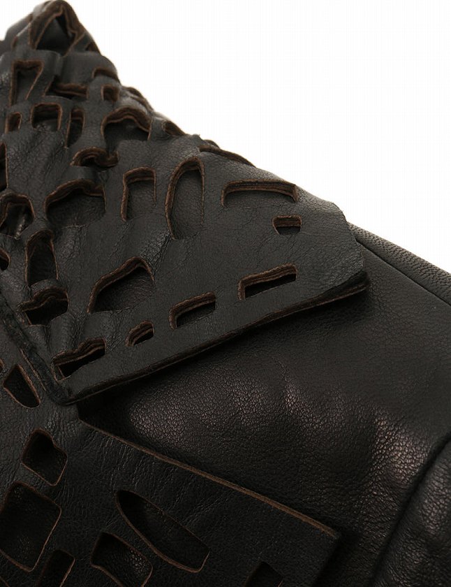 シャネル CHANEL レザージャケット 革ジャン 黒 ブラック M アウター