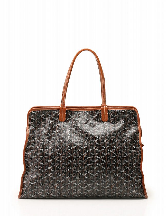 ゴヤール GOYARD トートバッグ ハンドバッグ 黒 ブラック 茶色 