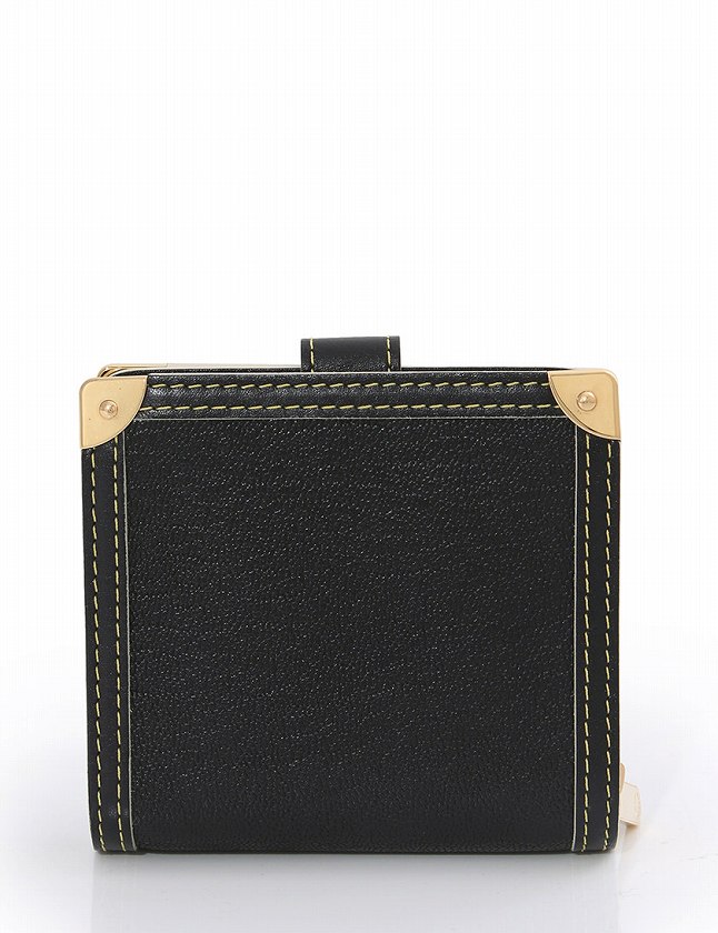 ルイヴィトン LOUIS VUITTON 財布 2つ折り スハリ 黒 ノワール  
