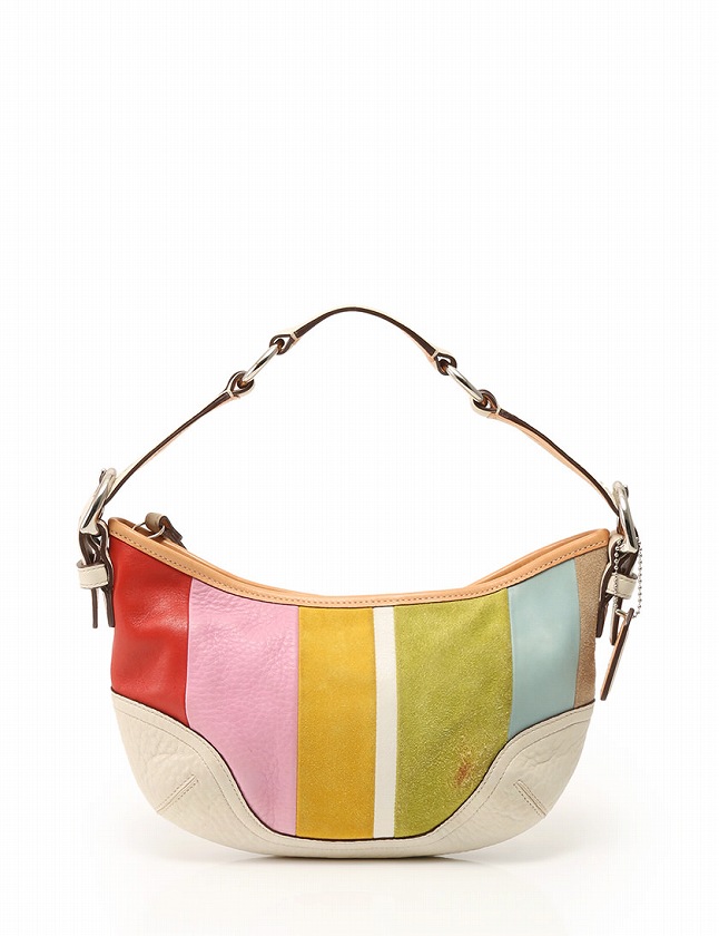 コーチ COACH ショルダーバッグ 白 マルチカラー レザー 4999 保存袋 