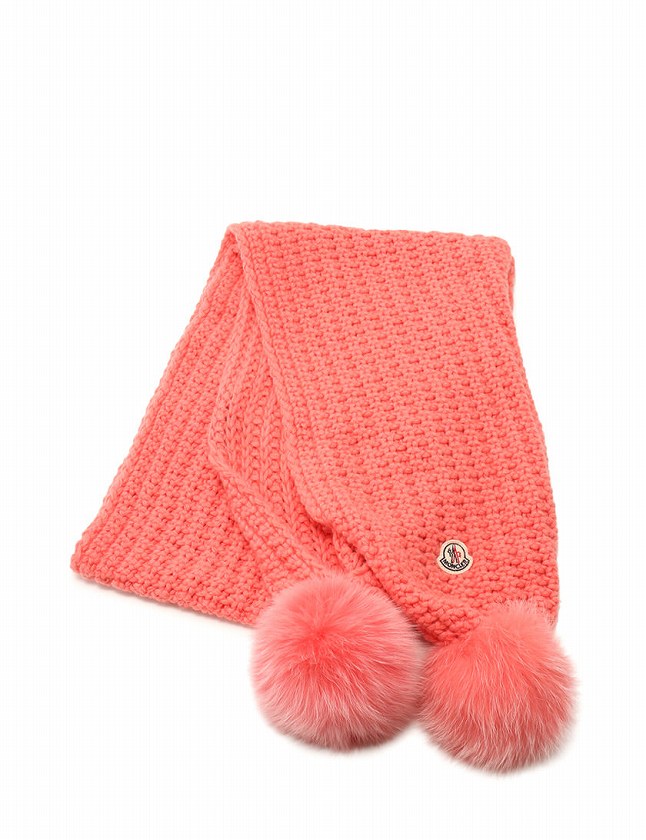 モンクレール ウール マフラー ピンク MONCLER ピンク マフラー 