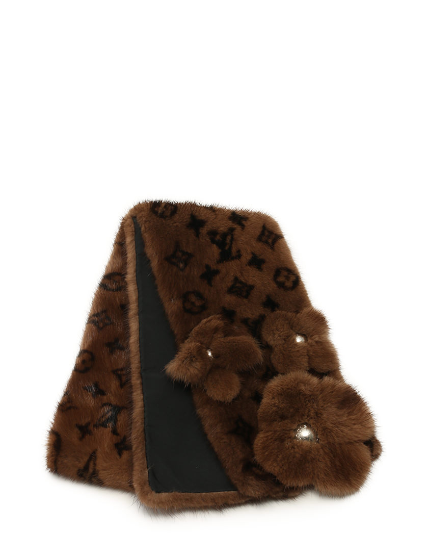 LOUIS VUITTON ミンクマフラー ブラウン