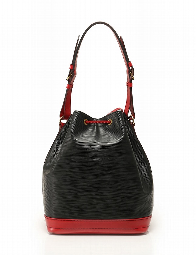 ルイヴィトン LOUIS VUITTON 巾着 ショルダーバッグ エピ 黒 赤 