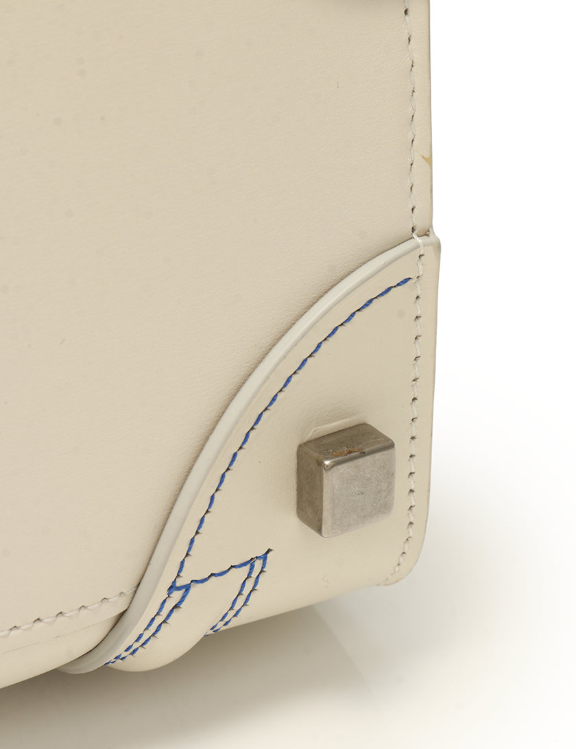 セリーヌ Celine ハンドバッグ アイボリー マルチカラーステッチ カーフ レザー ラゲージ マイクロショッパー 箱 保存袋付き レディース 114 ベクトルパーク