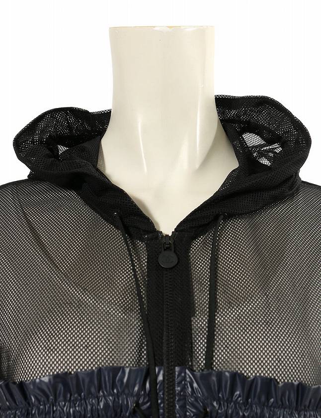 シャネル CHANEL パーカー ジップアップ ネイビー 黒 紺 M トップス 38 