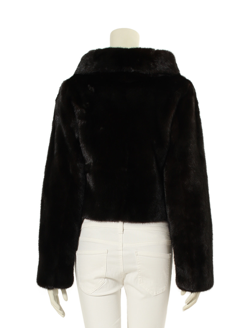 クロエ CHLOE ファージャケット ブラウン 茶色 M アウター 36 ミンク 