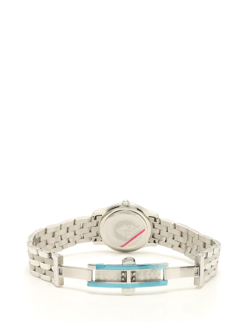 グッチ　レディース　腕時計　5500L　ブレス　黒 GUCCI 5500L ブラック文字盤 シルバーベルト グッチ GUCCI