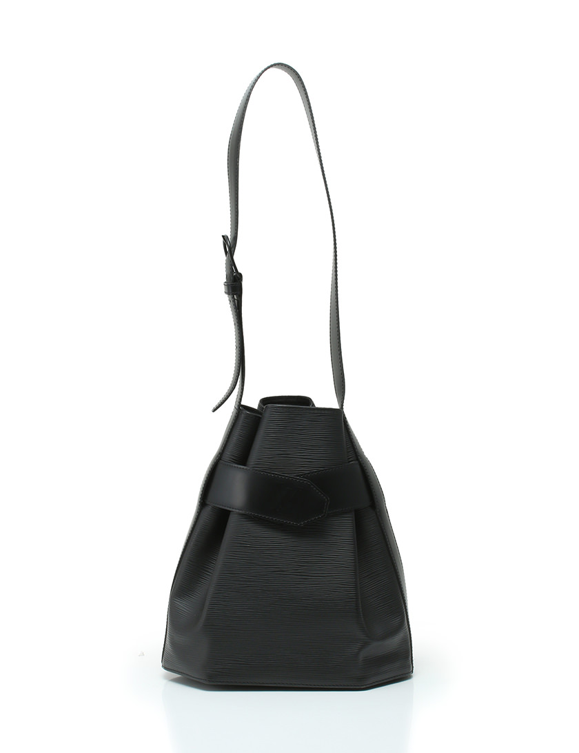 美品 ルイヴィトン レザー ショルダーバッグ サックデポール エピ 巾着 黒 LOUIS VUITTON ルイヴィトン エピ ショルダーバッグ ブラック