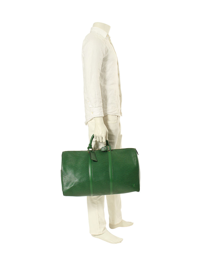 ルイヴィトン 【louis vuitton】エピ ボストン キーポルグリーン ルイ 
