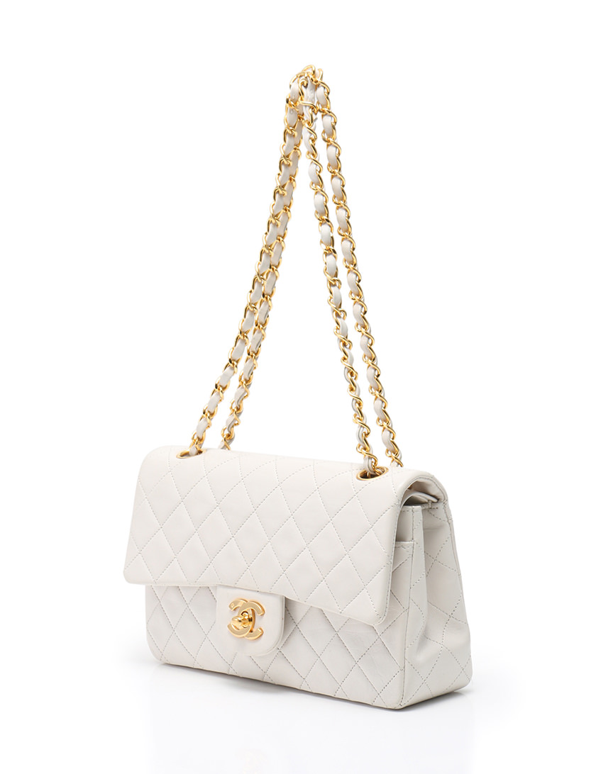 シャネル CHANEL マトラッセ ショルダーバッグ チェーン 白 ホワイト 