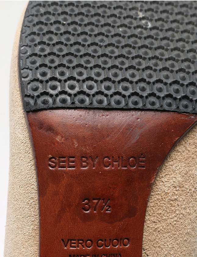 SeeByChloé ブラウン スエードブーツ37.5 SeeByChloé ブラウン スエードブーツ37.5 - メルカリ