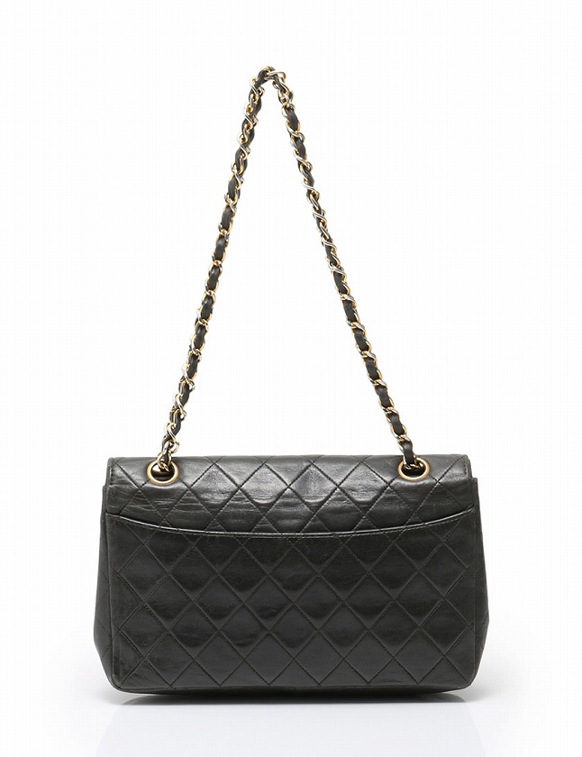 シャネル CHANEL マトラッセ ショルダーバッグ チェーン グレーカーキ 