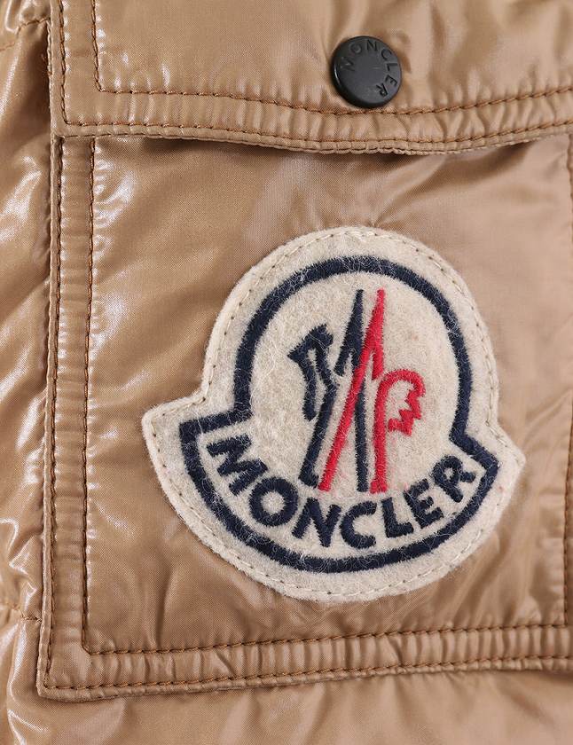 【新品未使用】モンクレール シャツジャケット カモフラ ロゴワッペン XS 茶色 MONCLER（モンクレール） カモフラ 迷彩 フード ダウンジャケット