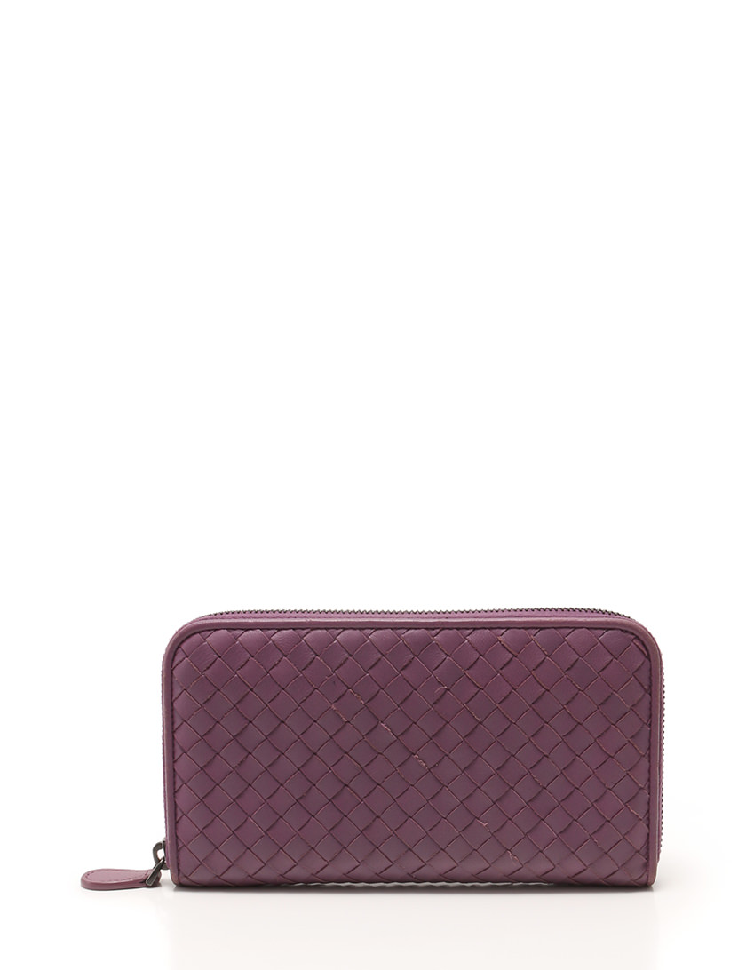 ボッテガヴェネタ BOTTEGA VENETA 長財布 イントレチャート 紫 