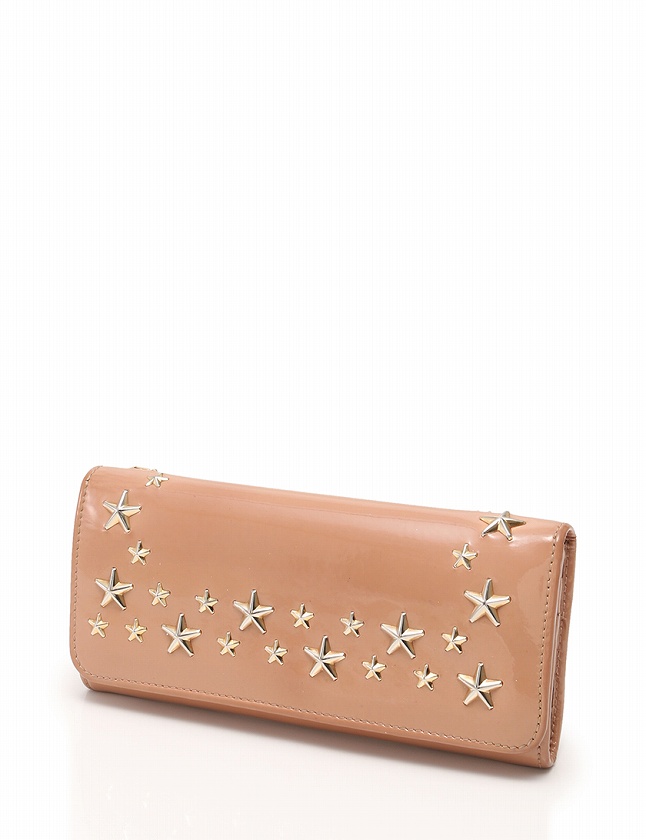 ジミーチュウ JIMMY CHOO 長財布 2つ折り ピンク ゴールド 小物 