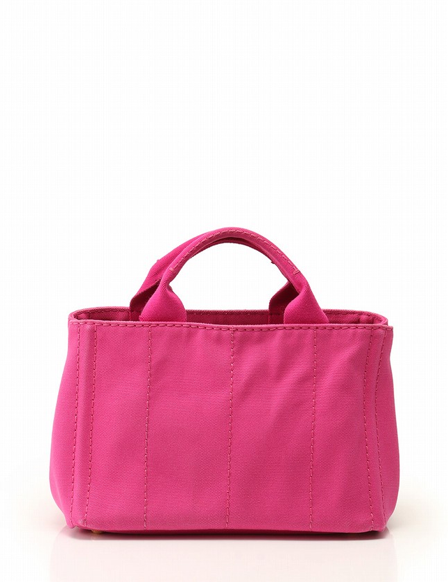 プラダ PRADA カナパ トートバッグ ピンク キャンバス 保存袋付き 