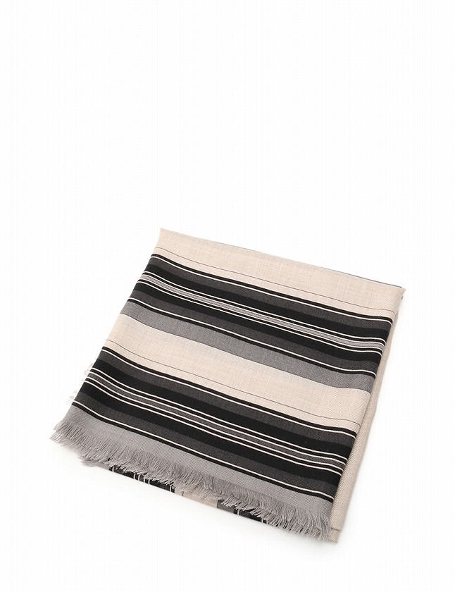 エルメス HERMES スカーフ カレ H100 ベージュ 黒 グレー 小物  