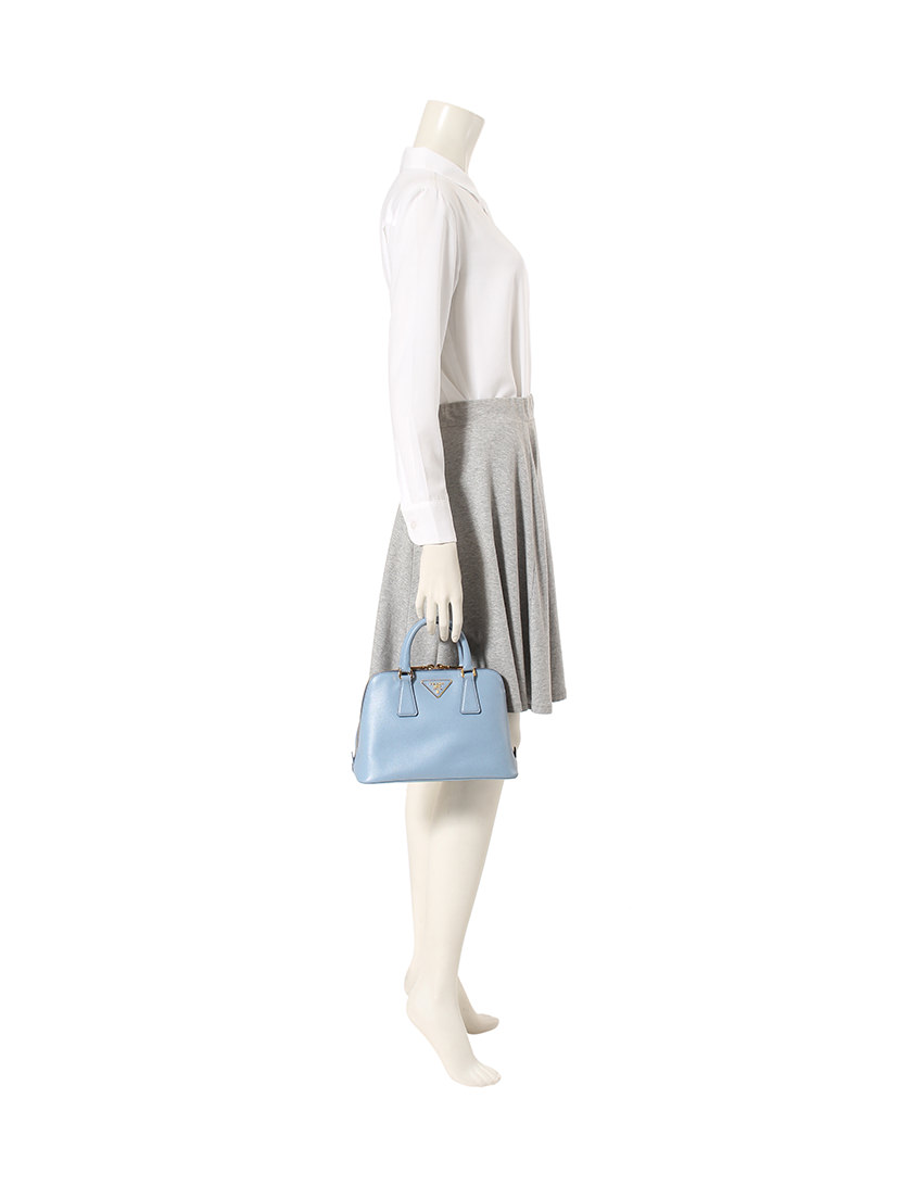プラダ PRADA ハンドバッグ ショルダーバッグ 水色 ライトブルー