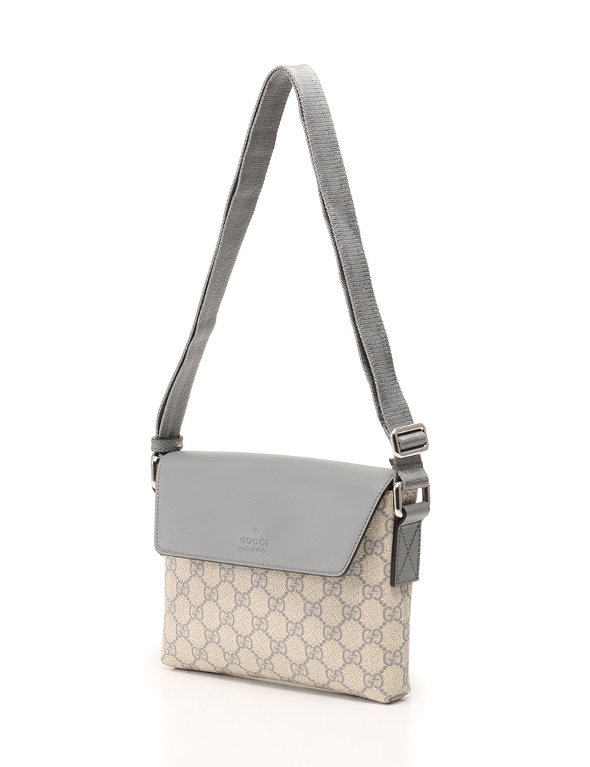 グッチ GUCCI ショルダーバッグ GGスプリーム グレー アイボリー 