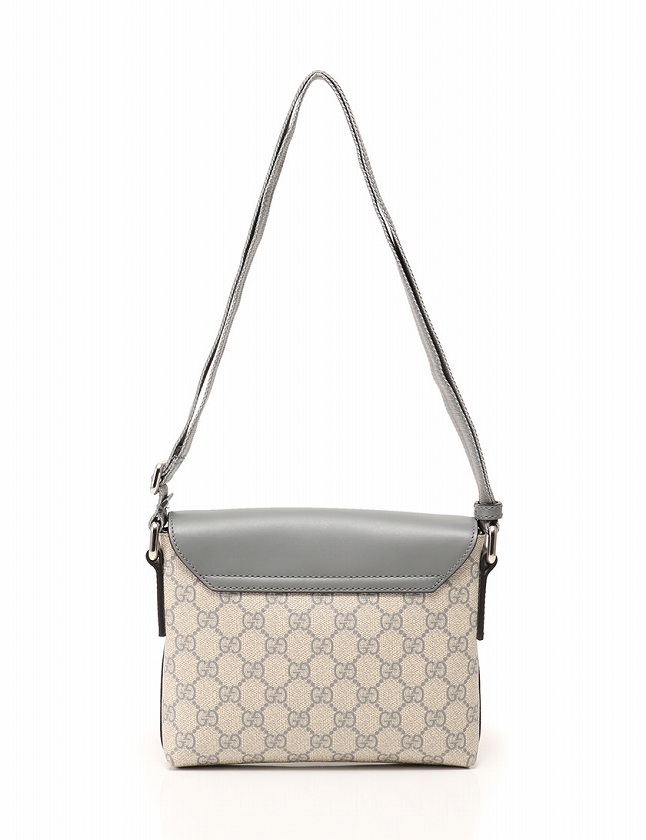 グッチ GUCCI ショルダーバッグ GGスプリーム グレー アイボリー 