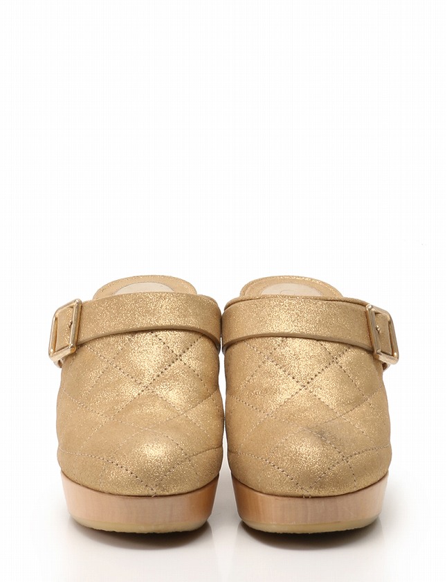 【上品♡ゴールドヒールが目を惹く】CHANEL サンダル シャネル CHANEL マトラッセ サボサンダル サンダル ヒール