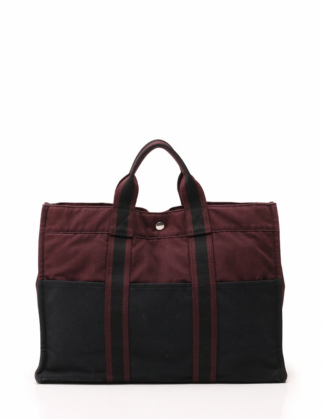 エルメス HERMES トートバッグ フールトゥ MM エンジ 黒 ブラック 