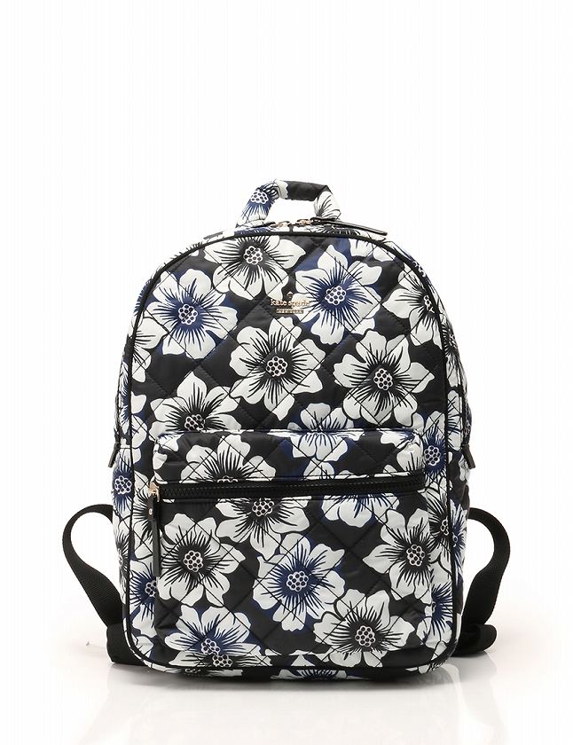 ケイトスペード KATE SPADE バックパック リュック 黒 白 キルティング