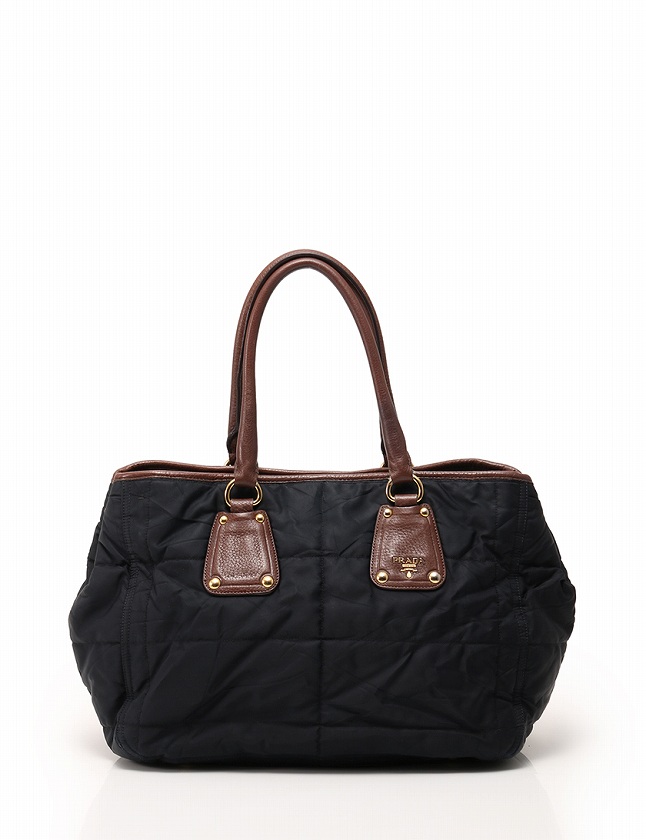 PRADA レディース トートバッグ プラダ レディース】レザー＆ナイロン トートバッグ｜PRADA