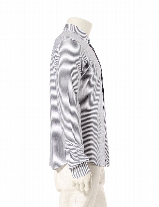 プラダスポーツ PRADA SPORT ドレスシャツ Yシャツ 青 白 XL トップス 