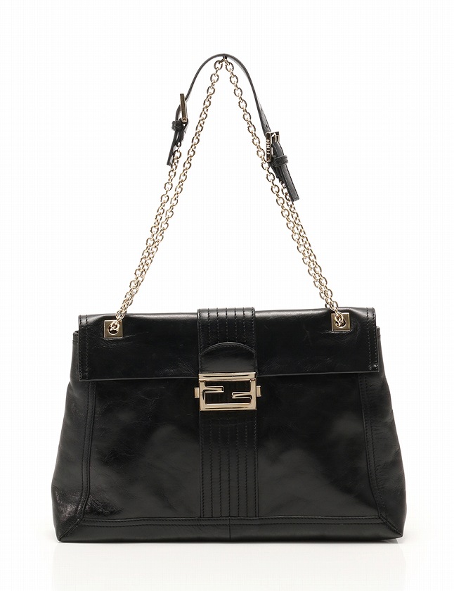 フェンディ FENDI ショルダーバッグ チェーン 黒 ブラック