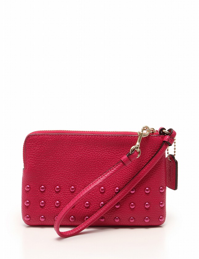 コーチ COACH ポーチ ピンク ゴールド 小物 バッグ レザー 64252 コーチ COACH ポーチ ピンク ゴールド 小物 バッグ レザー 64252