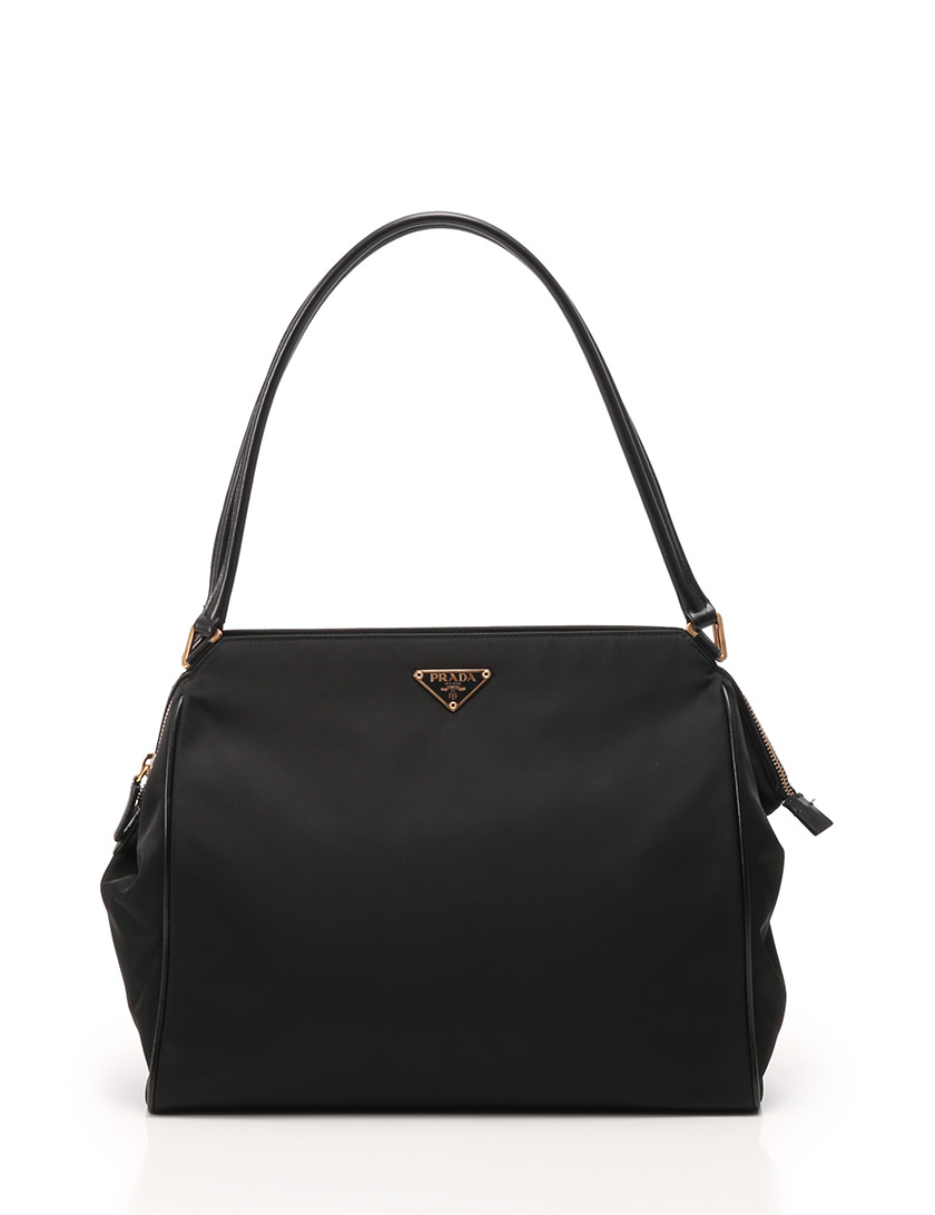 プラダ PRADA トートバッグ 黒 ブラック ナイロン レザー BR0187 