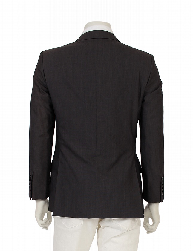 GUCCI ジャケット ダークグレー 46 グッチ GUCCI テーラードジャケット ブレザー ダークグレー S アウター