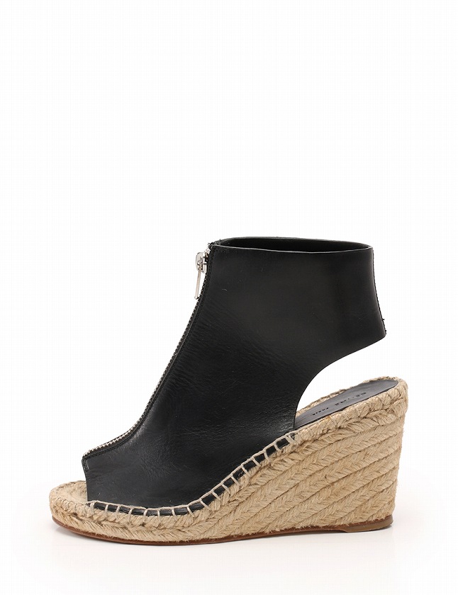 セリーヌ CELINE サンダル ウェッジソール 黒 ブラック 23cm シューズ  