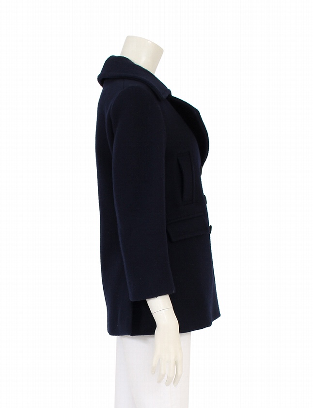 セリーヌ CELINE Pコート ピーコート ネイビー 紺 S アウター 36