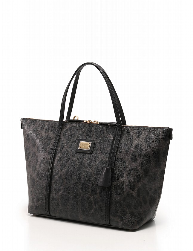ドルチェ&ガッバーナ ドルガバ DOLCE&GABBANA トートバッグ グレー 黒
