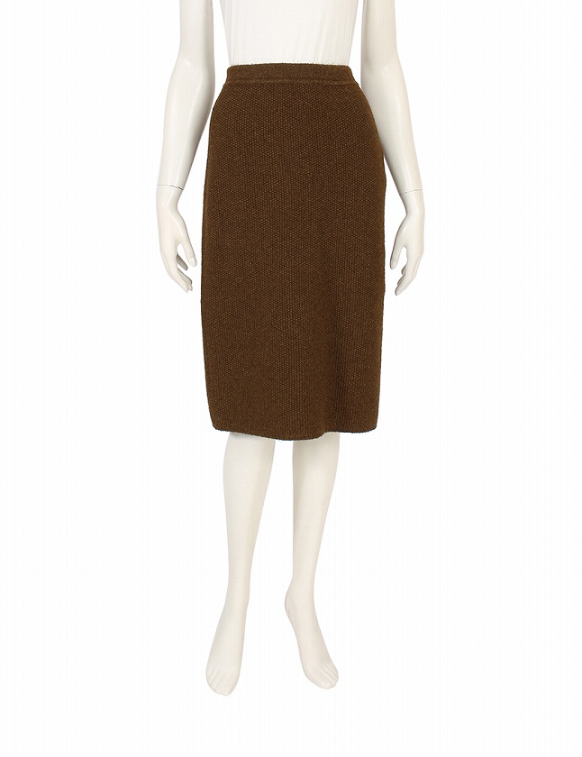 エルメス HERMES タイトスカート カーキ 茶色 XS ボトムス ひざ丈 34  