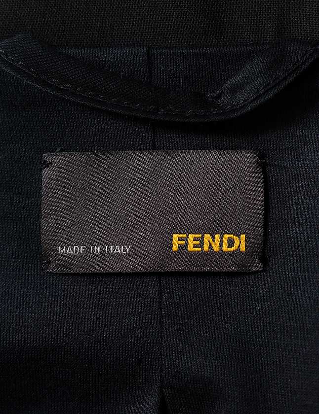 フェンディ FENDI テーラードジャケット 黒 ブラック M アウター 42 