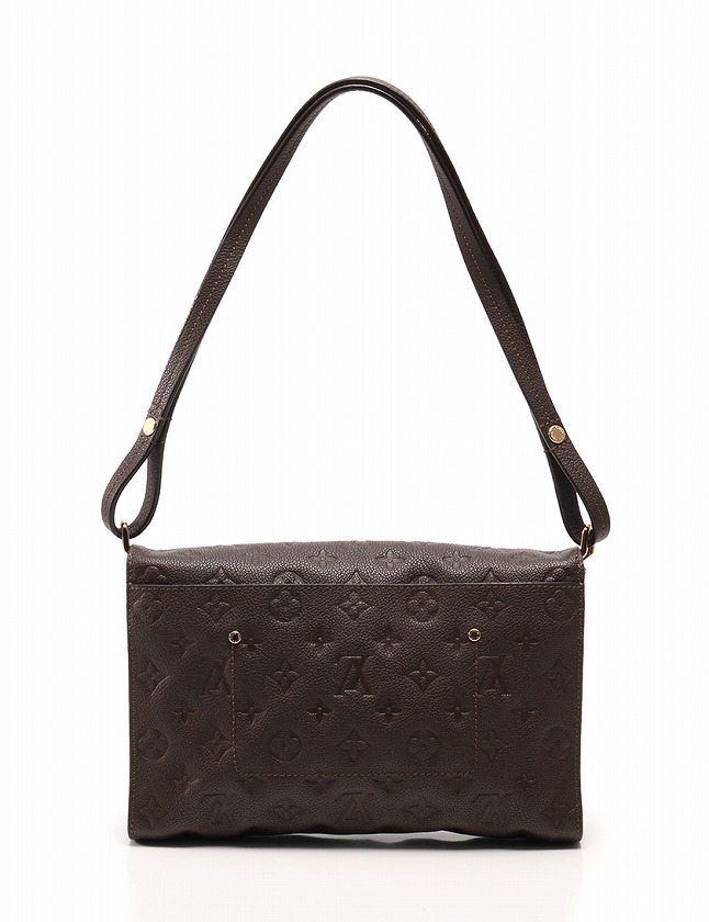 ルイヴィトン ファシナント アンプラント モノグラム 黒 革 ショルダー