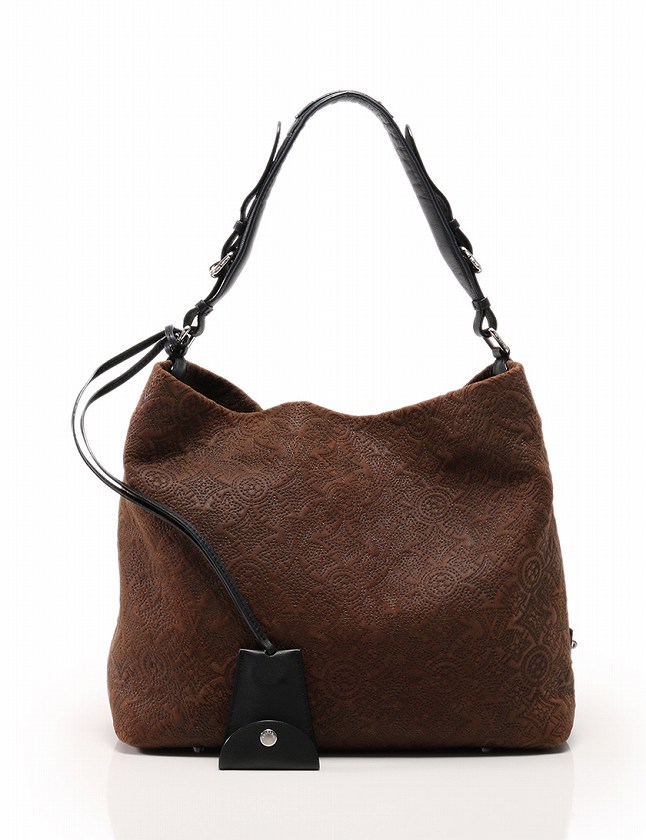 ルイヴィトン LOUIS VUITTON ショルダーバッグ ホーボー PM 茶色  