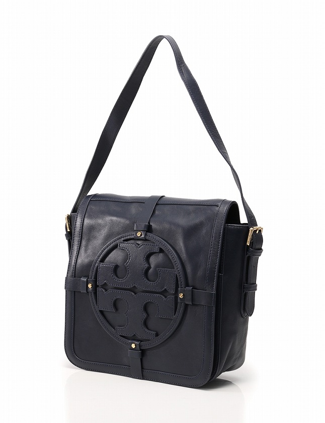 トリーバーチ TORY BURCH ショルダーバッグ ネイビー 紺 レザー HOLLY 