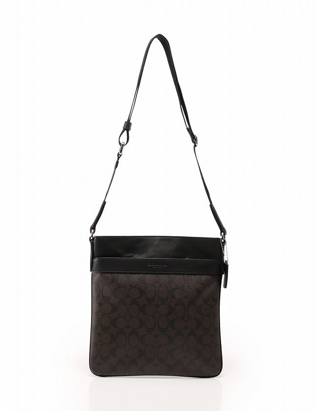 コーチ COACH ショルダーバッグ ダークブラウン 黒 ブラック  