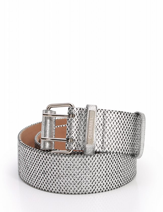シャネル Chanel ベルト 革ベルト シルバー 08 P 小物 レザー レディース 114 ベクトルパーク