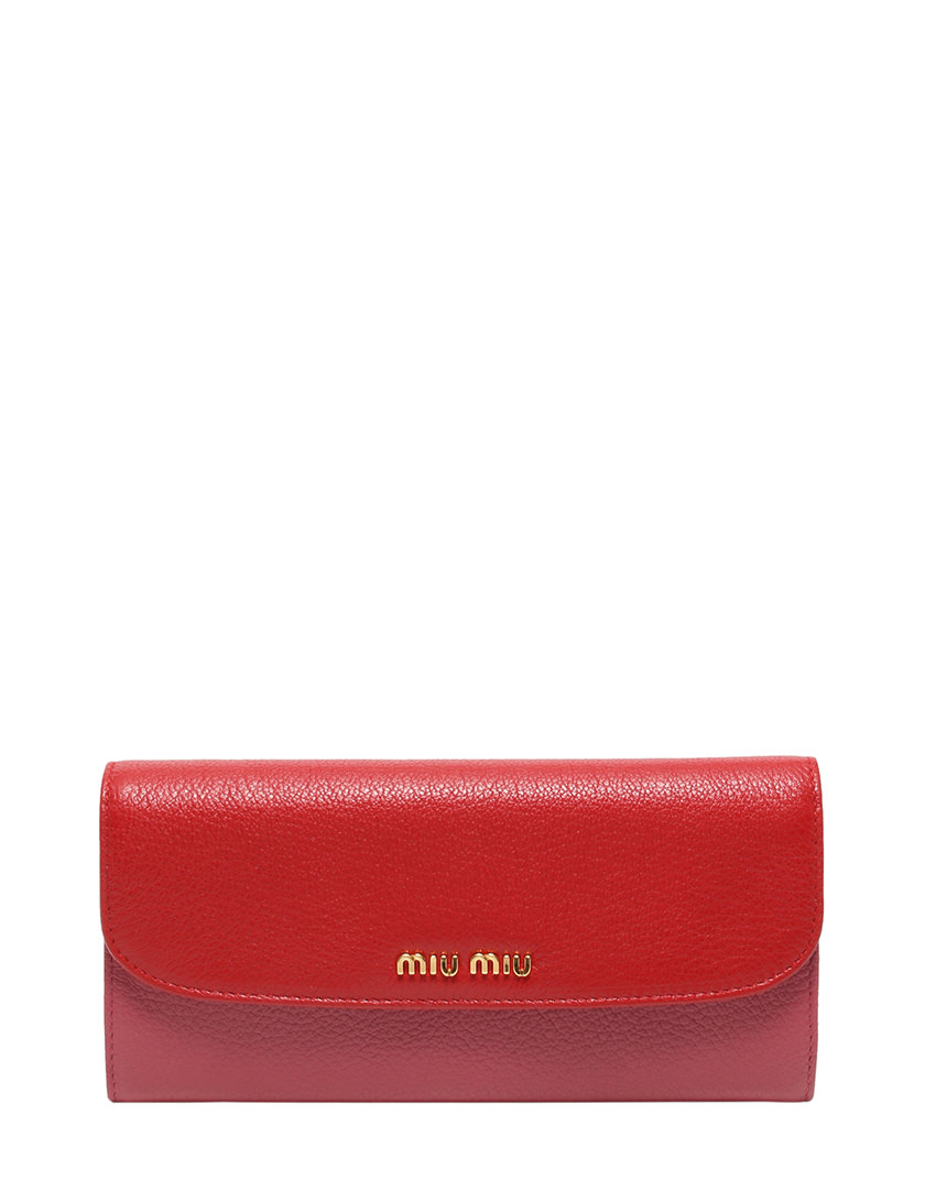 ミュウミュウ miumiu マテラッセ 長財布 赤 ピンク 小物 5MH109 保存袋 
